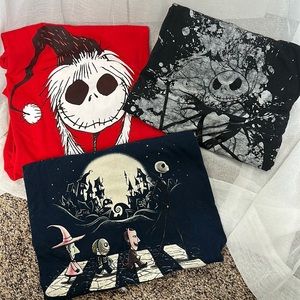 Lots of 3 Nightmare Before Christmas T-shirts